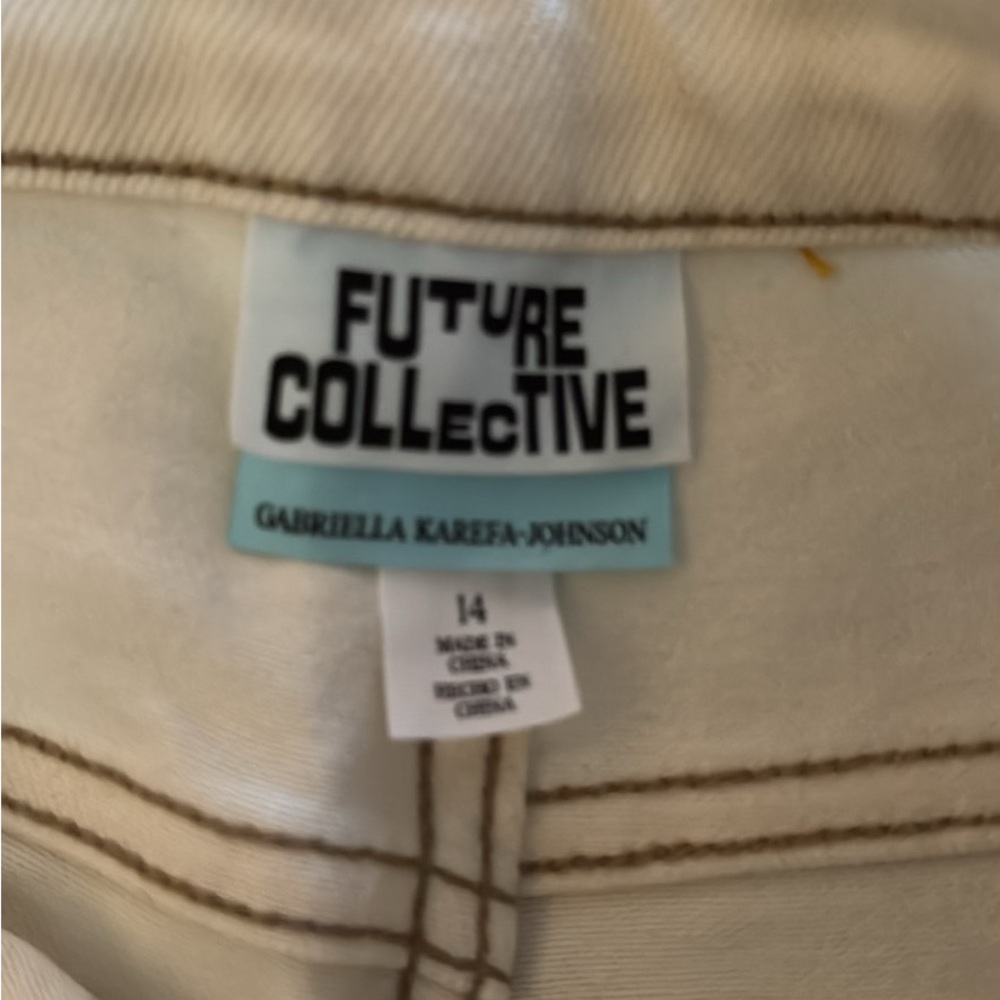 Future Collective Women's Boot Cut Jeans - Cream